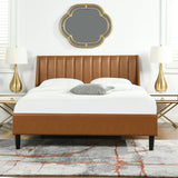 Aspen - Vertical Tufted Modern Headboard Platform Bed Set by Jennifer Taylor Home | Bel Furniture