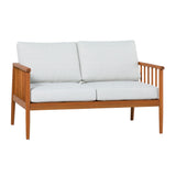 Contemporary Cushioned Patio Triple Lounge White 2 Seater by Walker Edison | Bel Furniture