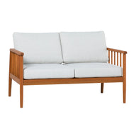 Contemporary Cushioned Patio Triple Lounge White 2 Seater by Walker Edison | Bel Furniture