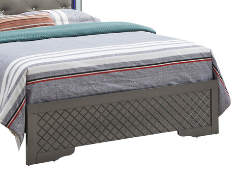 Bed With LED Light Accents Headboard - view 7