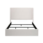 Caron - Upholstered Wingback Bed With High Headboard