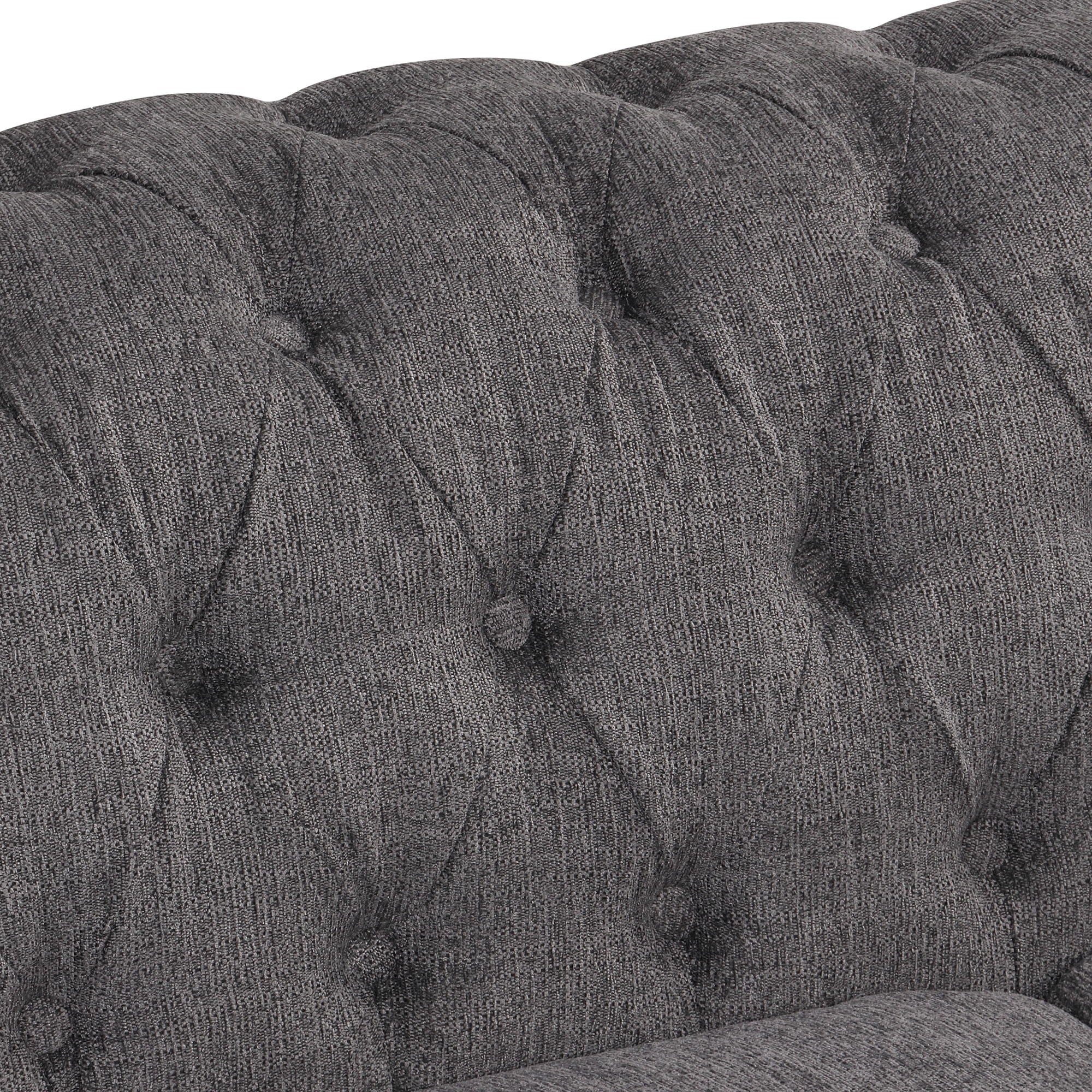 Modern Sofa Dutch Plush, Upholstered Sofa, Solid Wood Legs, Buttoned Tufted Backrest