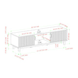 Modern Fluted Door Minimalist TV Stand by Walker Edison | Bel Furniture