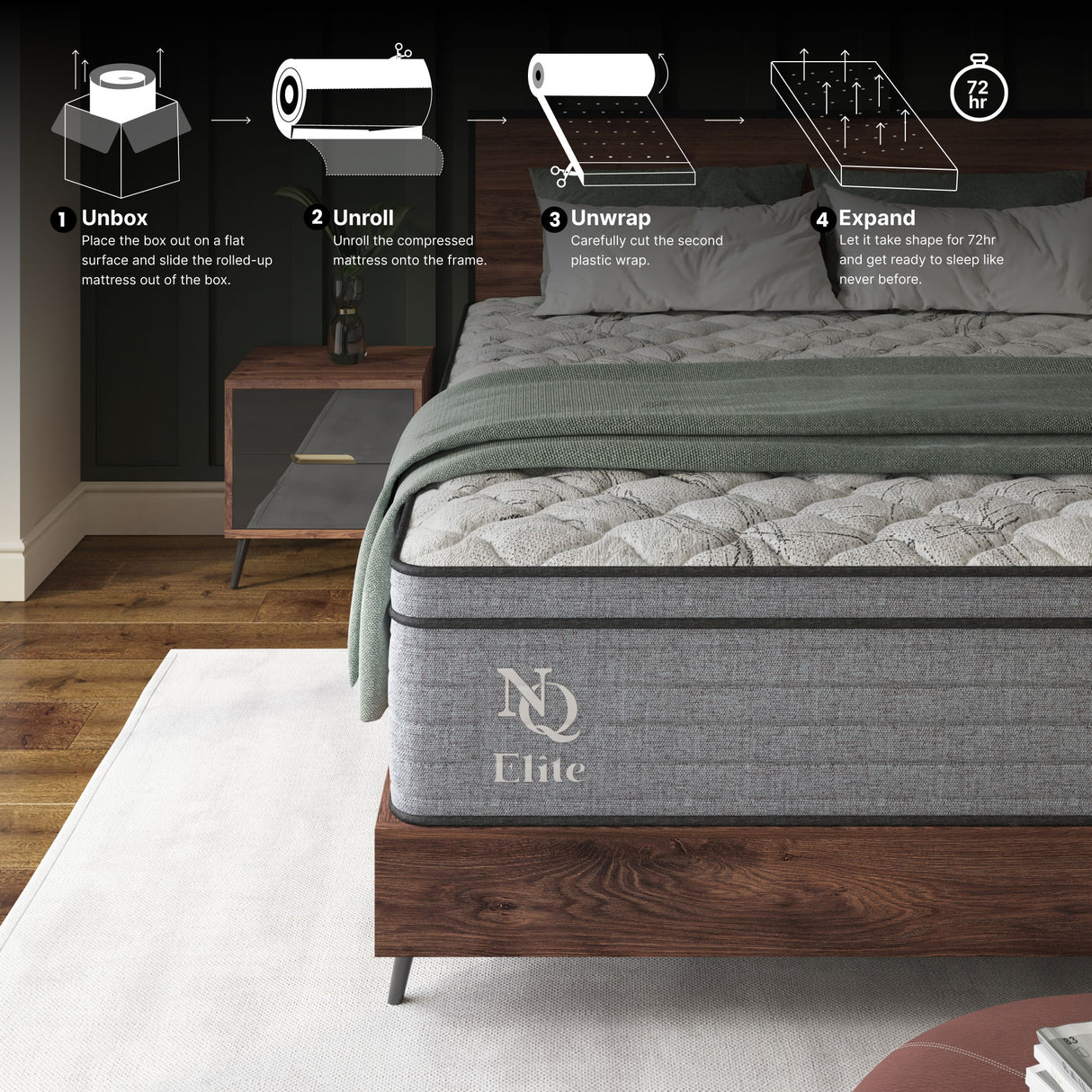 Elite Series Machka - 10" Cooling Gel Memory Foam Hybrid Mattress