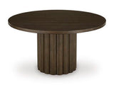 Radkin - Round Dining Room Table - Burnished Brown