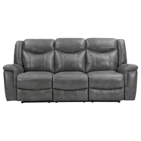 Conrad - Upholstered Padded Arm Motion Sofa - Gray by CoasterEveryday | Bel Furniture