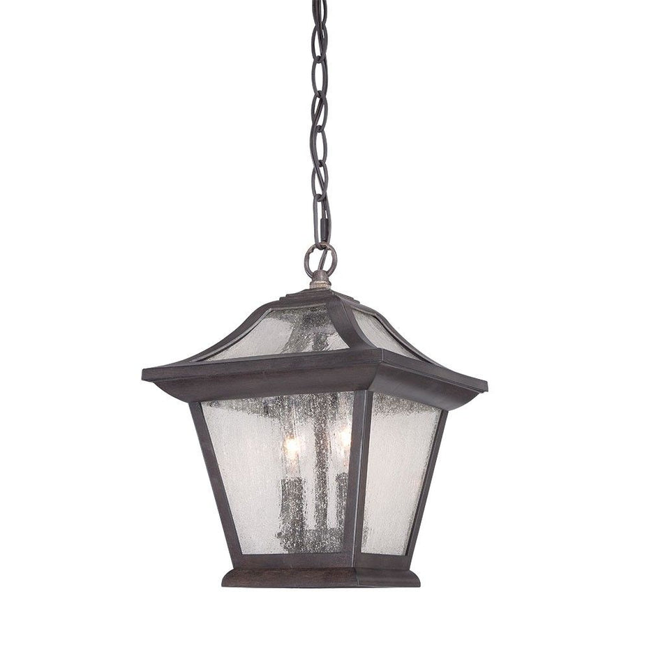 Birdhouse Shape Outdoor Hanging Light - Matte Black