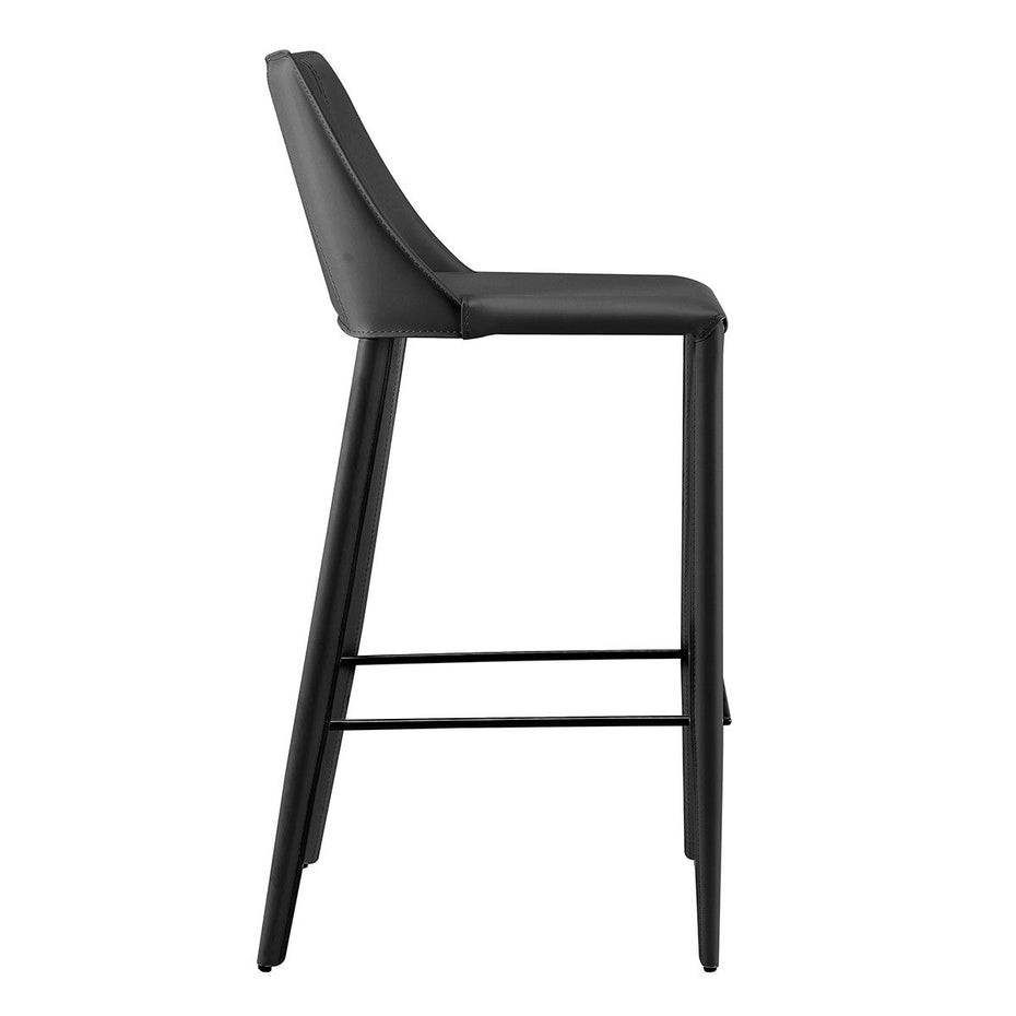 Steel Low Back Bar Height Bar Chair - Black