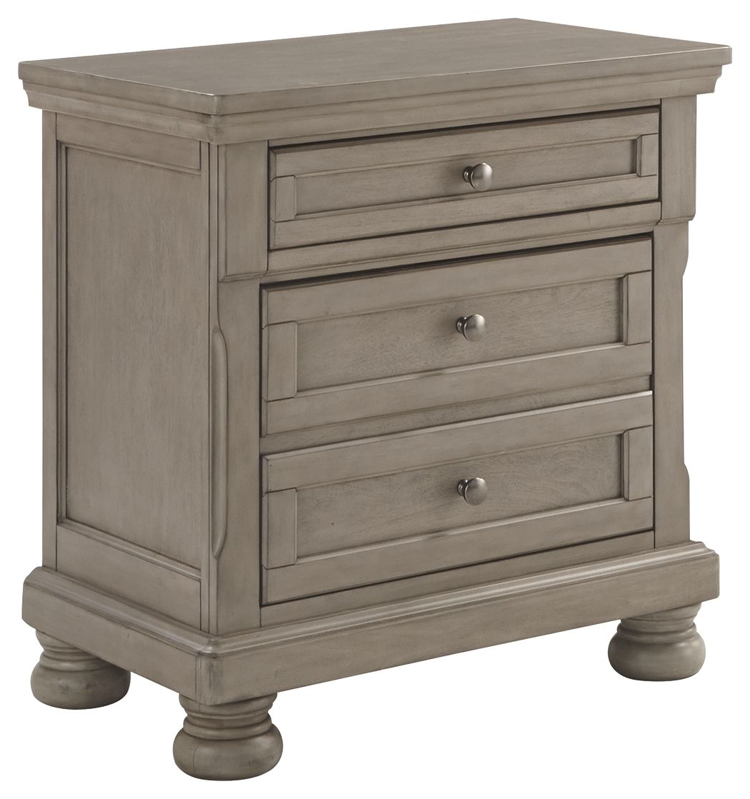 Lettner Two Drawer Night Stand Light Gray