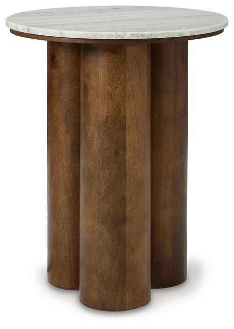 Henfield - Beige / Brown - Accent Table by Signature Design by Ashley® | Bel Furniture