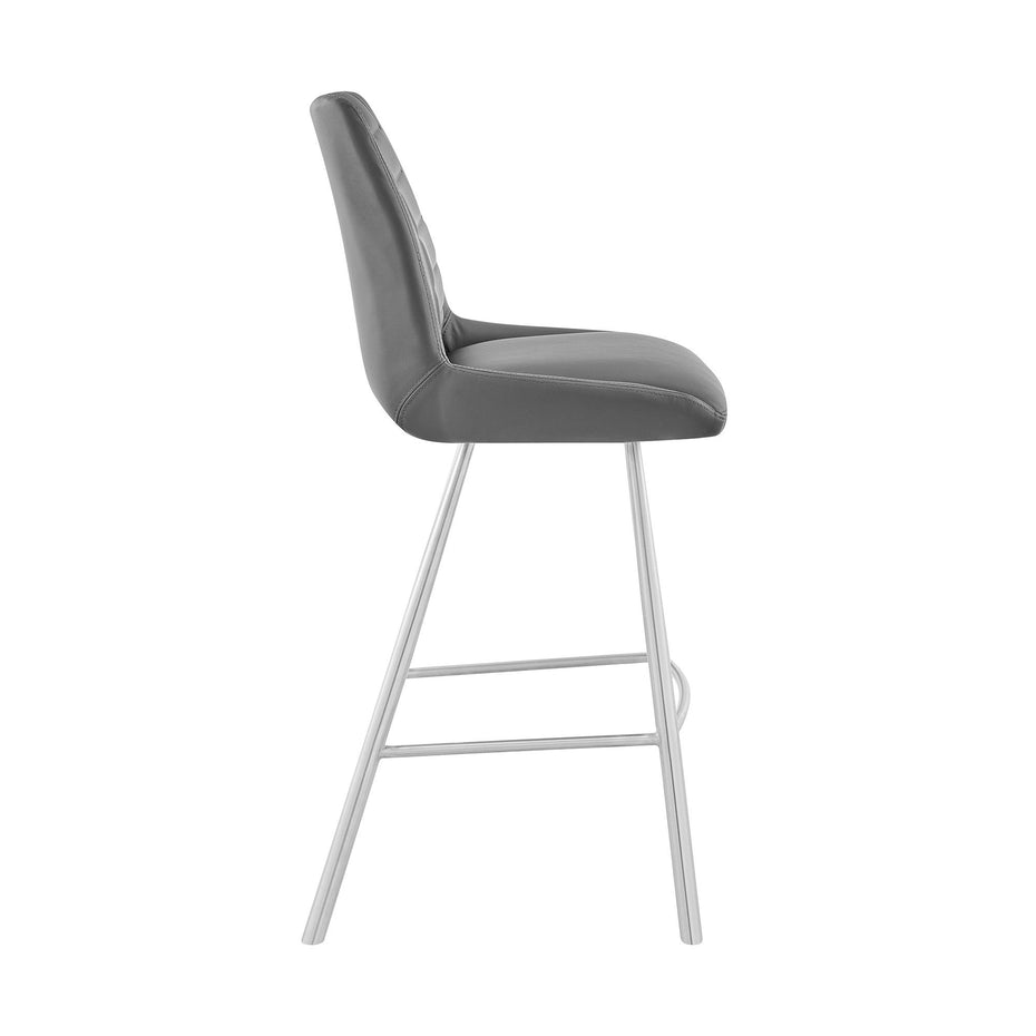 Iron Bar Height Bar Chair - Gray / Silver