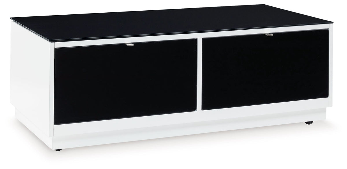Gardoni - White / Black - Rectangular Cocktail Table by Signature Design by Ashley® | Bel Furniture