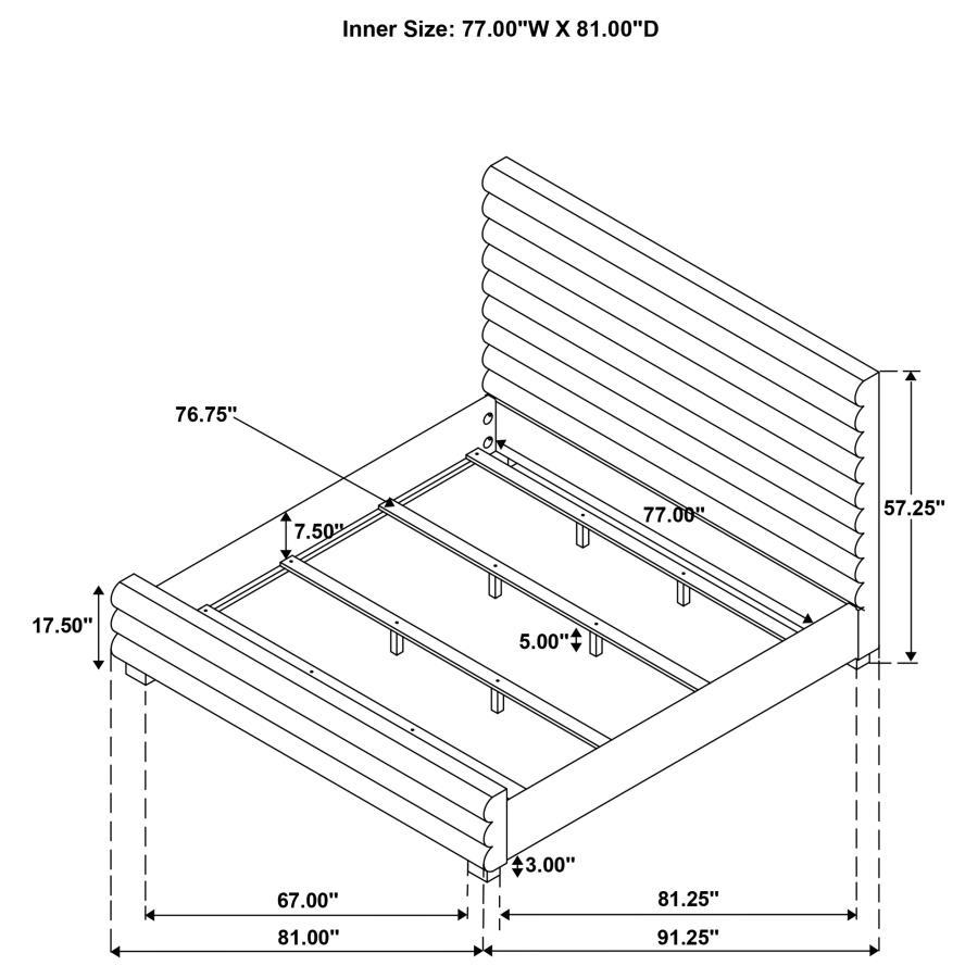 Patricia - Boucle Upholstered Bed by Coaster Fine Furniture | Bel Furniture