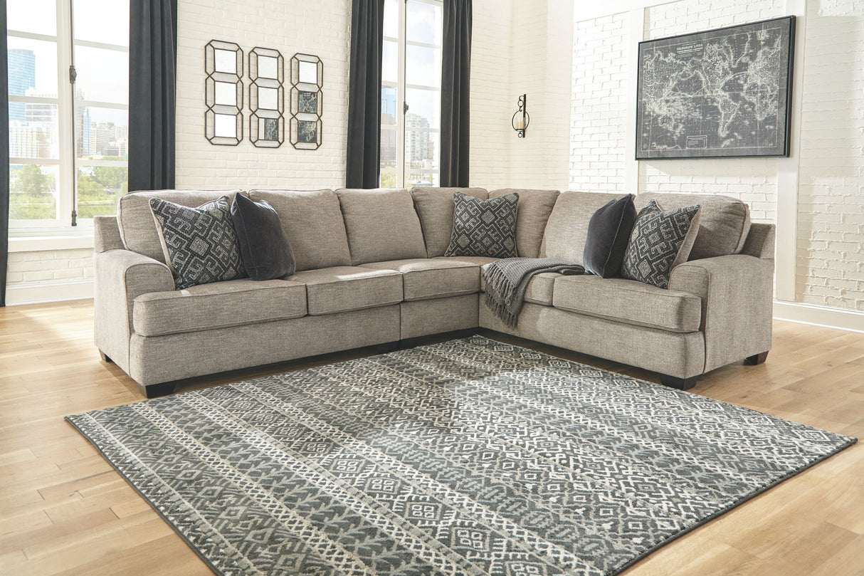 Bovarian - Sectional Beige 3 Pc. Sectional with Left-Arm Facing Loveseat by Signature Design by Ashley® | Bel Furniture