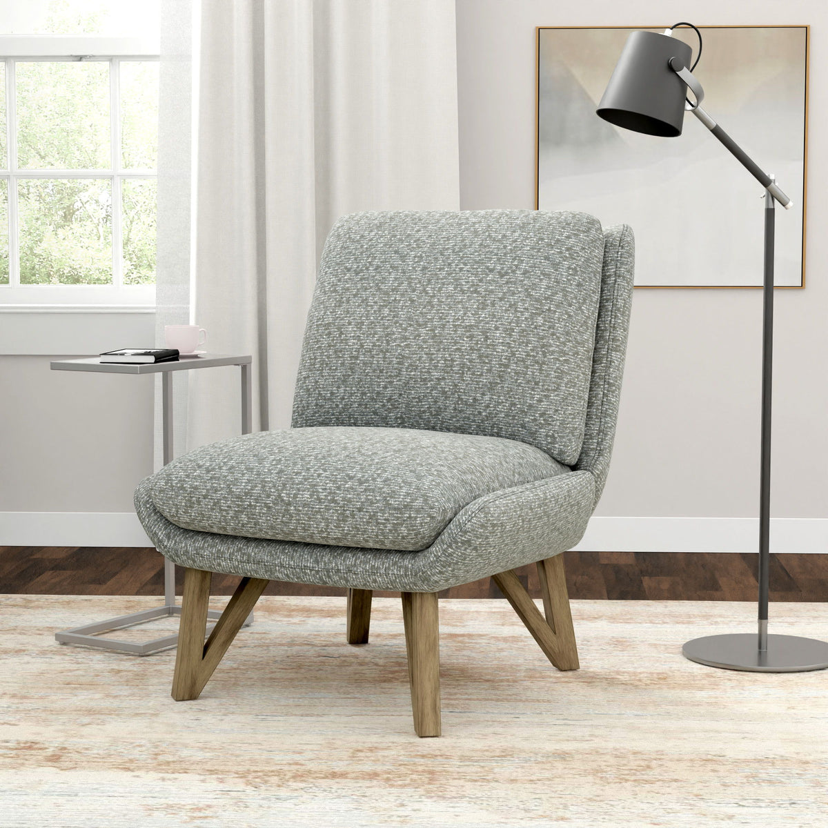 Emerse - Armless Accent Chair Gray by Wallace & Bay | Bel Furniture