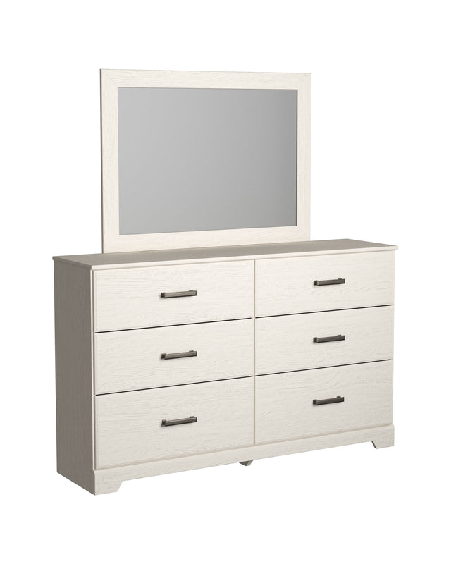 Stelsie - White - Dresser, Mirror by Signature Design by Ashley® | Bel Furniture