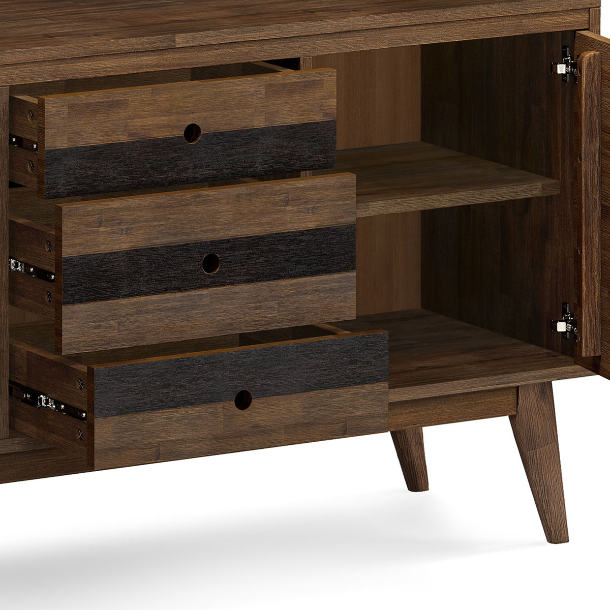 Clarkson - Sideboard Buffet - Rustic Natural Aged Brown by Simpli-Home | Bel Furniture