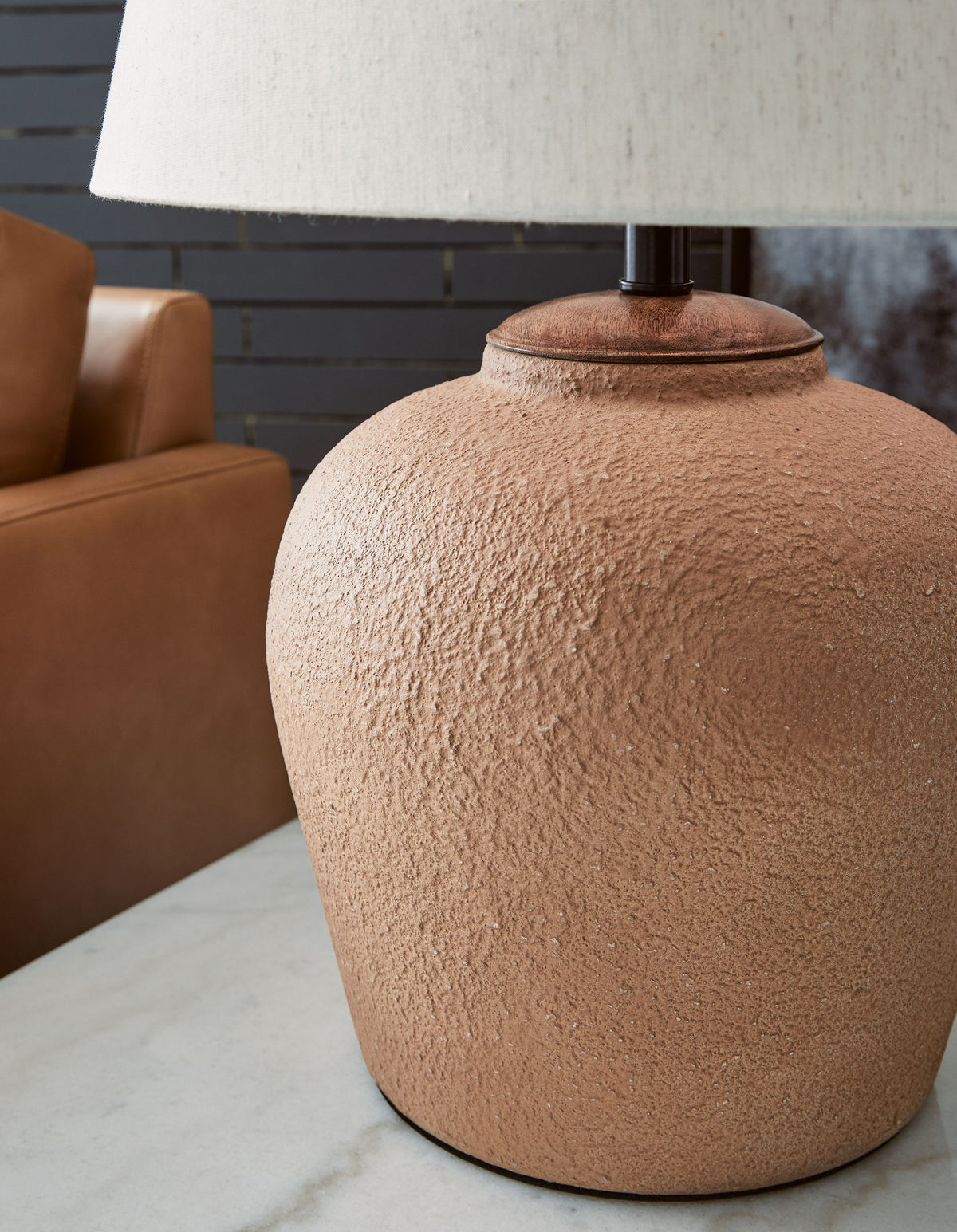 Scantor - Rust - Metal Table Lamp by Signature Design by Ashley® | Bel Furniture