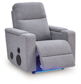 Pineland - Glider Power Recliner With Audio System - Pewter