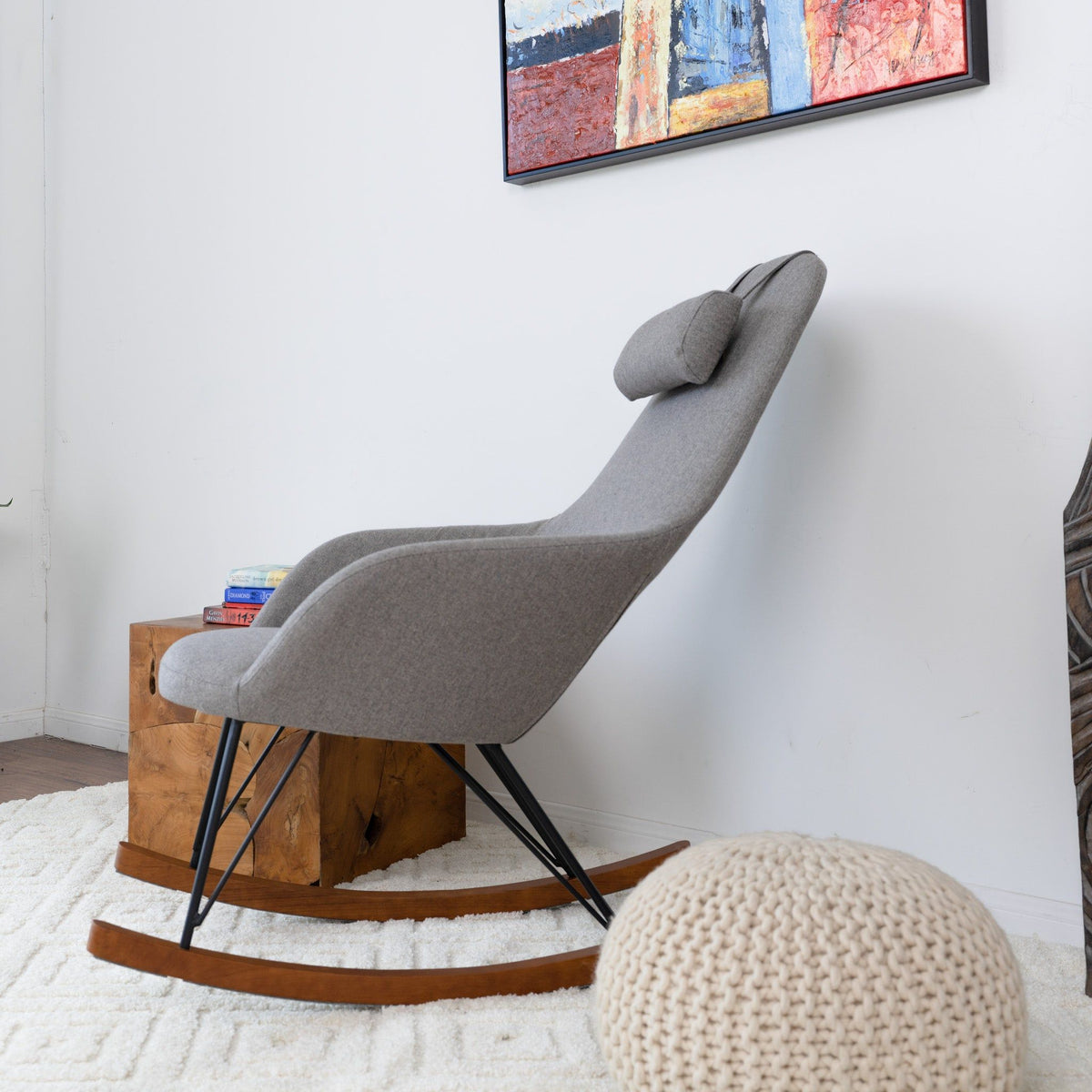 Chloe - Mid Century Modern Rocker Livingroom And Bedroom Chair - view 3