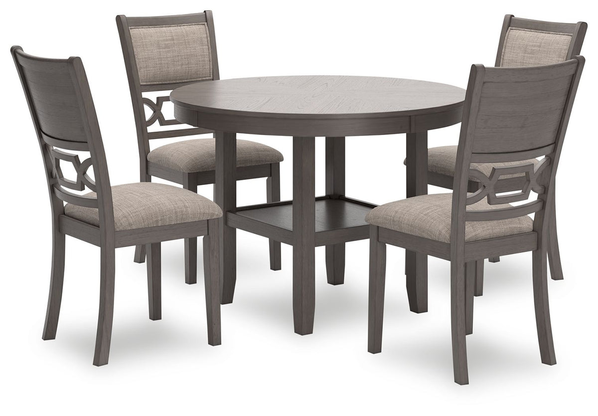 Wrenning - Gray - Dining Room Table Set (Set of 5) by Signature Design by Ashley® | Bel Furniture