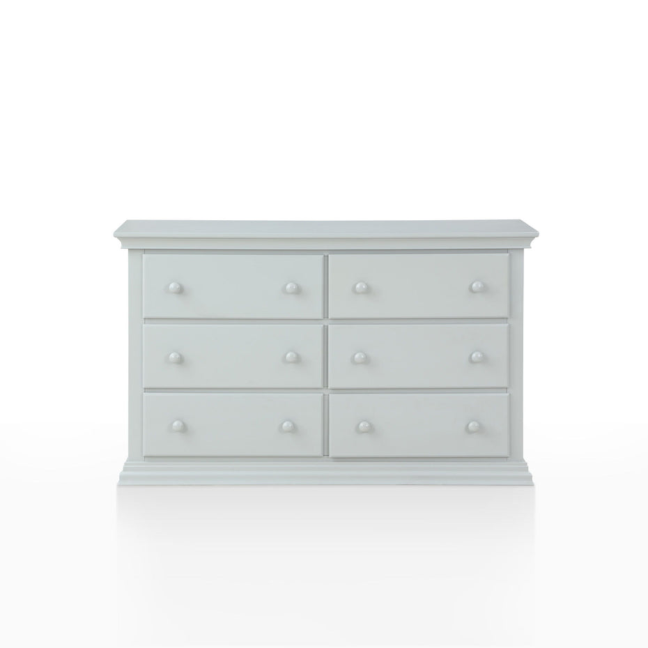 Solid And Manufactured Wood Six Drawer Double Dresser - Gray