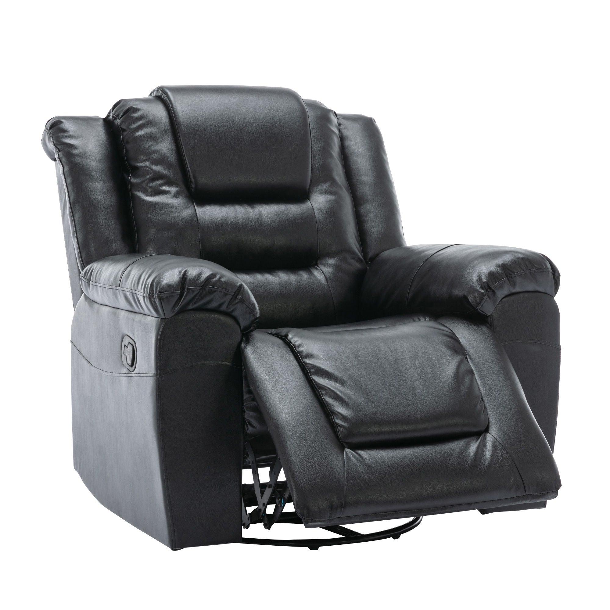 360° Swivel And Rocking Home Theater Recliner Manual Recliner Chair With Wide Armrest For Living Room