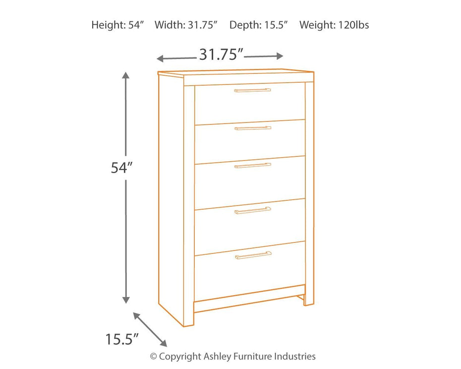 Derekson - Multi Gray - Five Drawer Chest