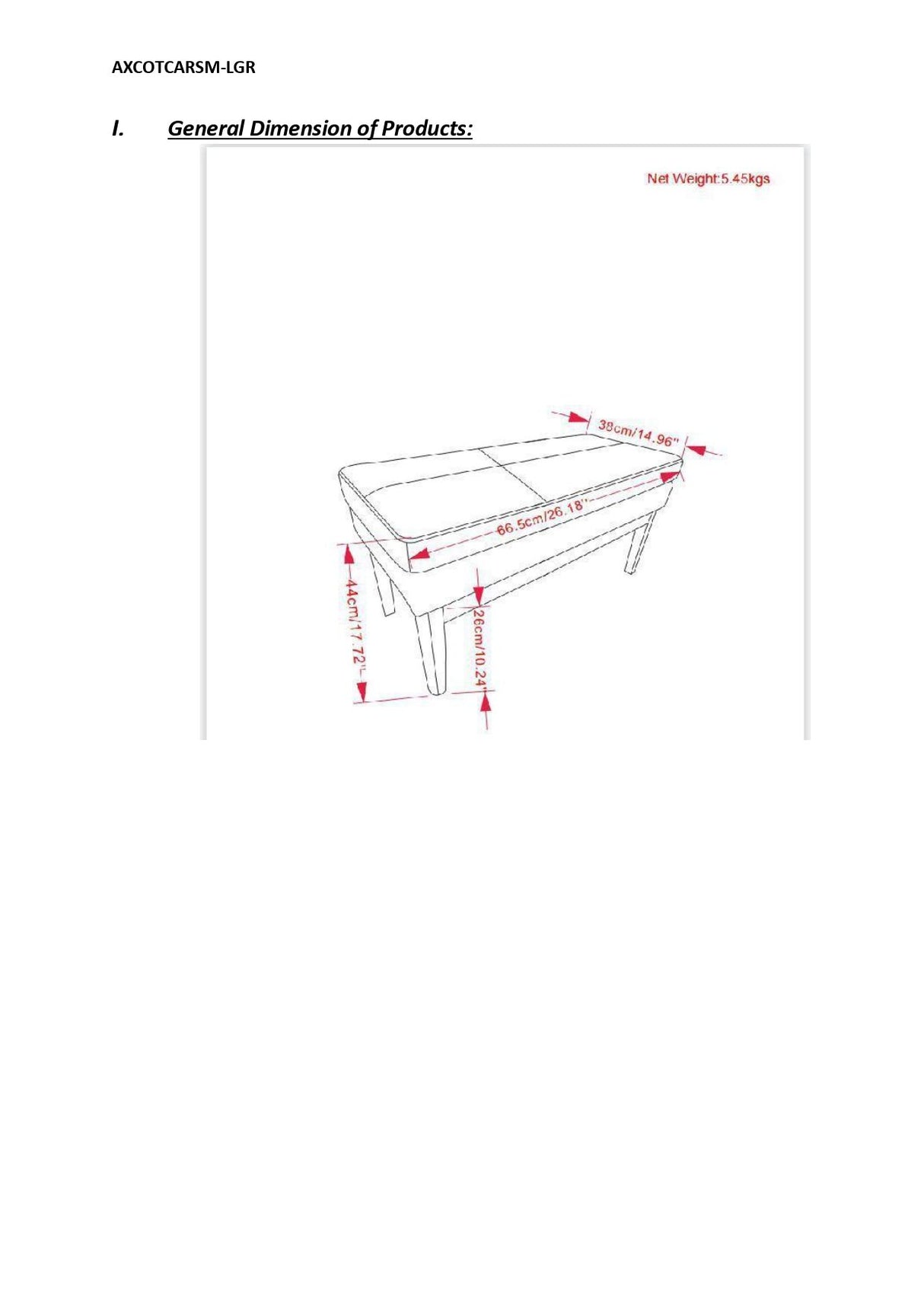 Carlson - Ottoman Bench, Mid Century Design