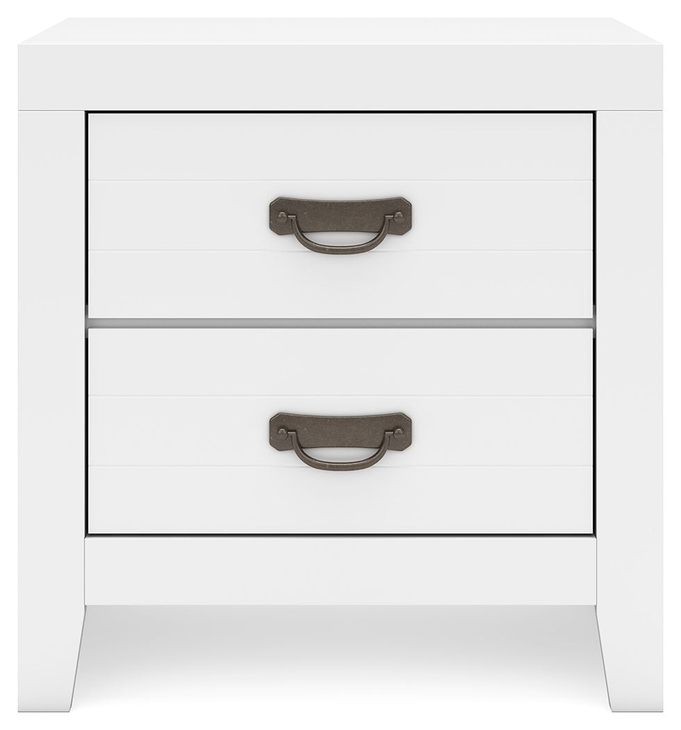 Binterglen - White - Two Drawer Night Stand by Signature Design by Ashley® | Bel Furniture