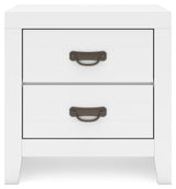 Binterglen - White - Two Drawer Night Stand by Signature Design by Ashley® | Bel Furniture