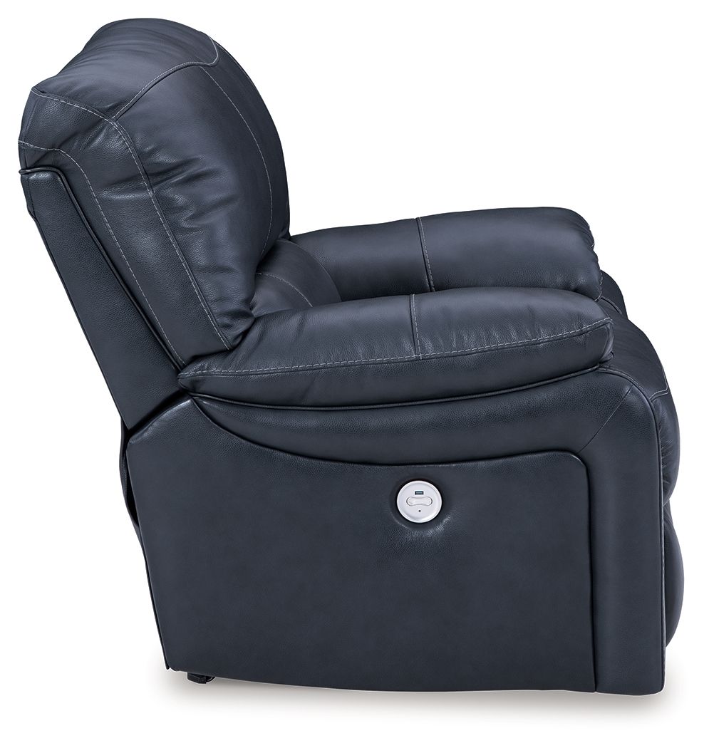 Leesworth - Ocean - 3 Pc. - Power Reclining Sofa, Power Reclining Loveseat, Power Rocker Recliner