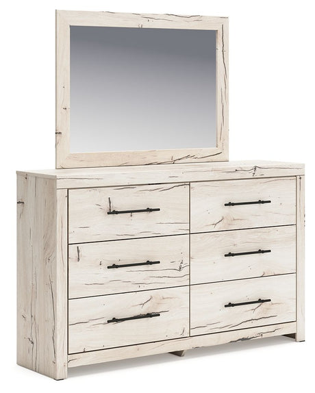 Lawroy - Light Natural - Dresser And Mirror by Benchcraft® | Bel Furniture