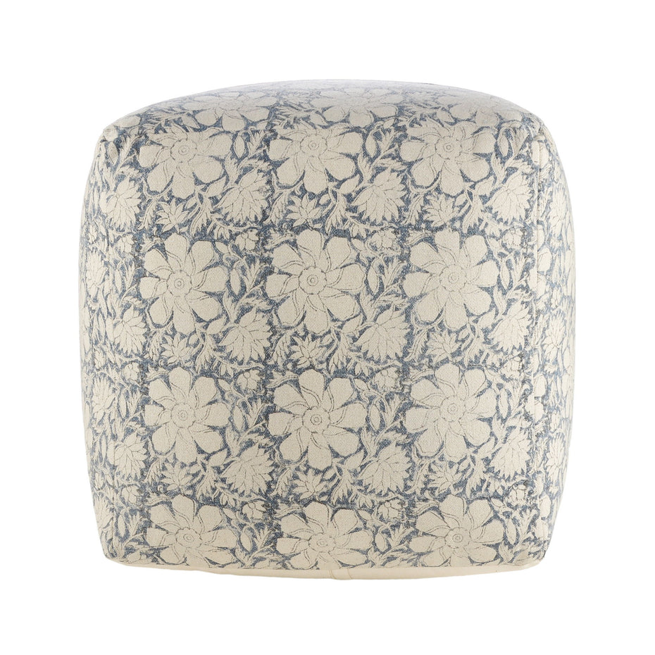 Cotton Square Ottoman - Beige