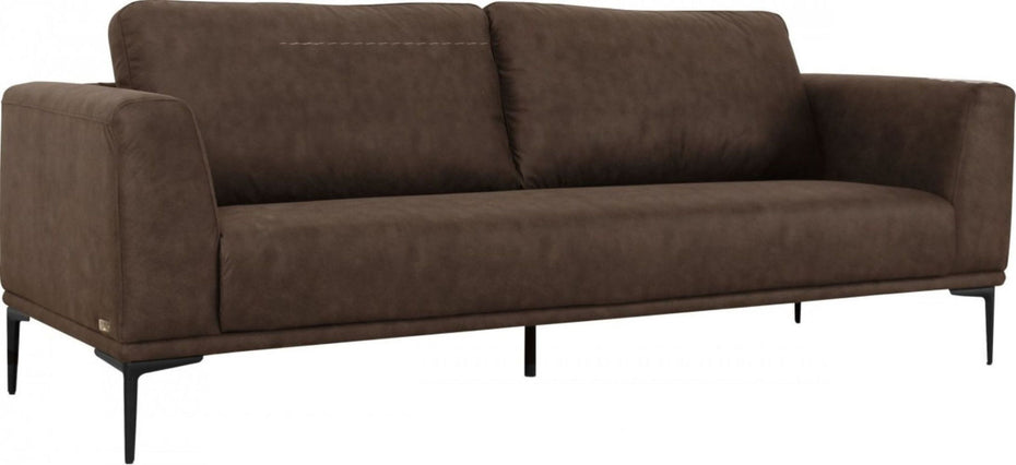 Modern Loveseat With Removable Cushions - Brown