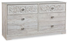 Paxberry - Six Drawer Dresser - Weatherworn - Whitewash