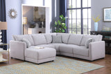 Penelope - Fabric Reversible Modular Sectional Sofa With Ottoman And Pillows by Lilola Home | Bel Furniture