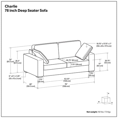 Charlie - Deep Seater Sofa - view 5