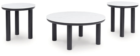 Xandrum - Black / White - Occasional Table Set (Set of 3) by Signature Design by Ashley® | Bel Furniture
