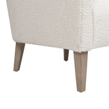Nimbus - Curved Accent Chair - Ivory White by Jennifer Taylor Home | Bel Furniture