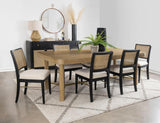 Arini - Extension Leaf Dining Table Set Black 7 Pc. Table, 6 Chairs by Coaster Fine Furniture | Bel Furniture