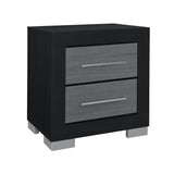 Elsa - 2 Toned Nightstand With Bar Handle And Spacious Drawers