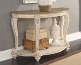Realyn - White / Brown - Sofa Table by Signature Design by Ashley® | Bel Furniture