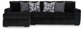 Midnight-Madness - Sectional Black 2 Pc. Left Arm Facing Corner Chaise Sectional by Signature Design by Ashley® | Bel Furniture