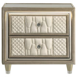 Lorient - 2-Drawer LED Nightstand With USB