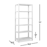 Ellis - 5 Shelf Open Frame Bookcase - Natural