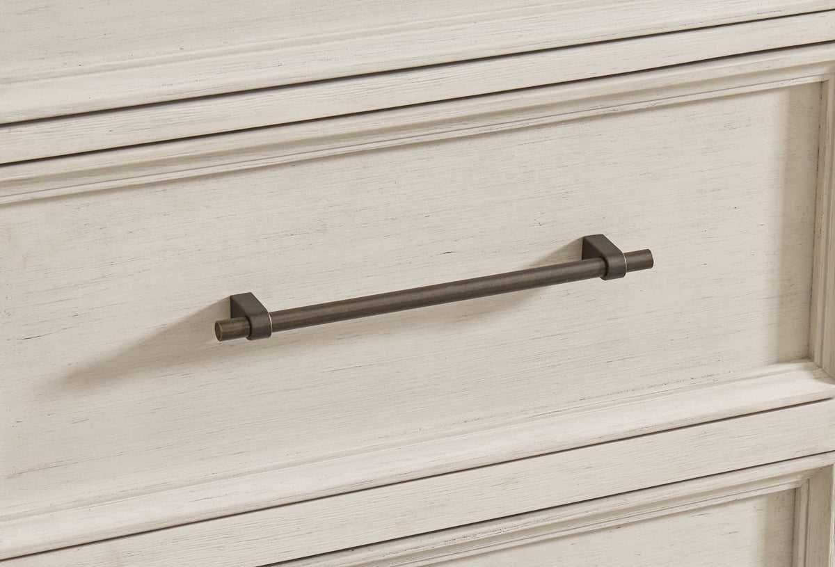 Shaybrock - Antique White / Brown - Dresser And Mirror by Benchcraft® | Bel Furniture