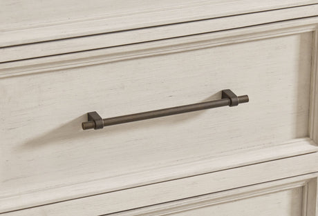 Shaybrock - Antique White / Brown - Dresser And Mirror by Benchcraft® | Bel Furniture