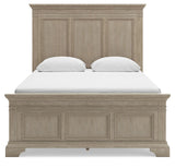 Vallardia - Queen Panel Bed - Light Grayish Brown