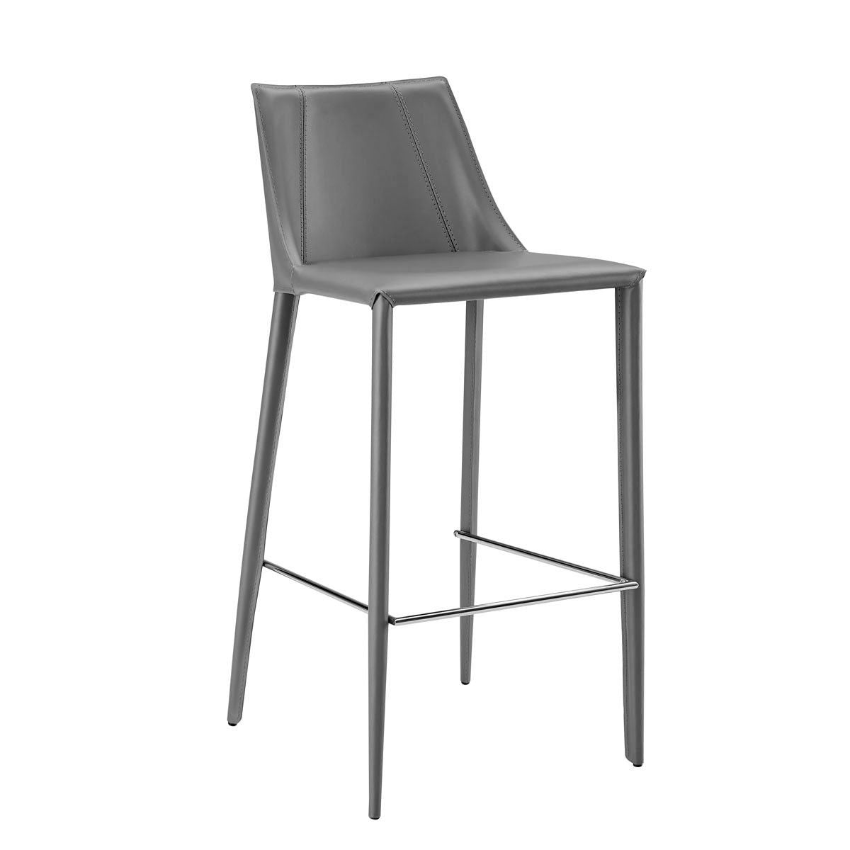 Steel Low Back Bar Height Bar Chair - Gray